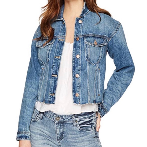 cut out denim jacket